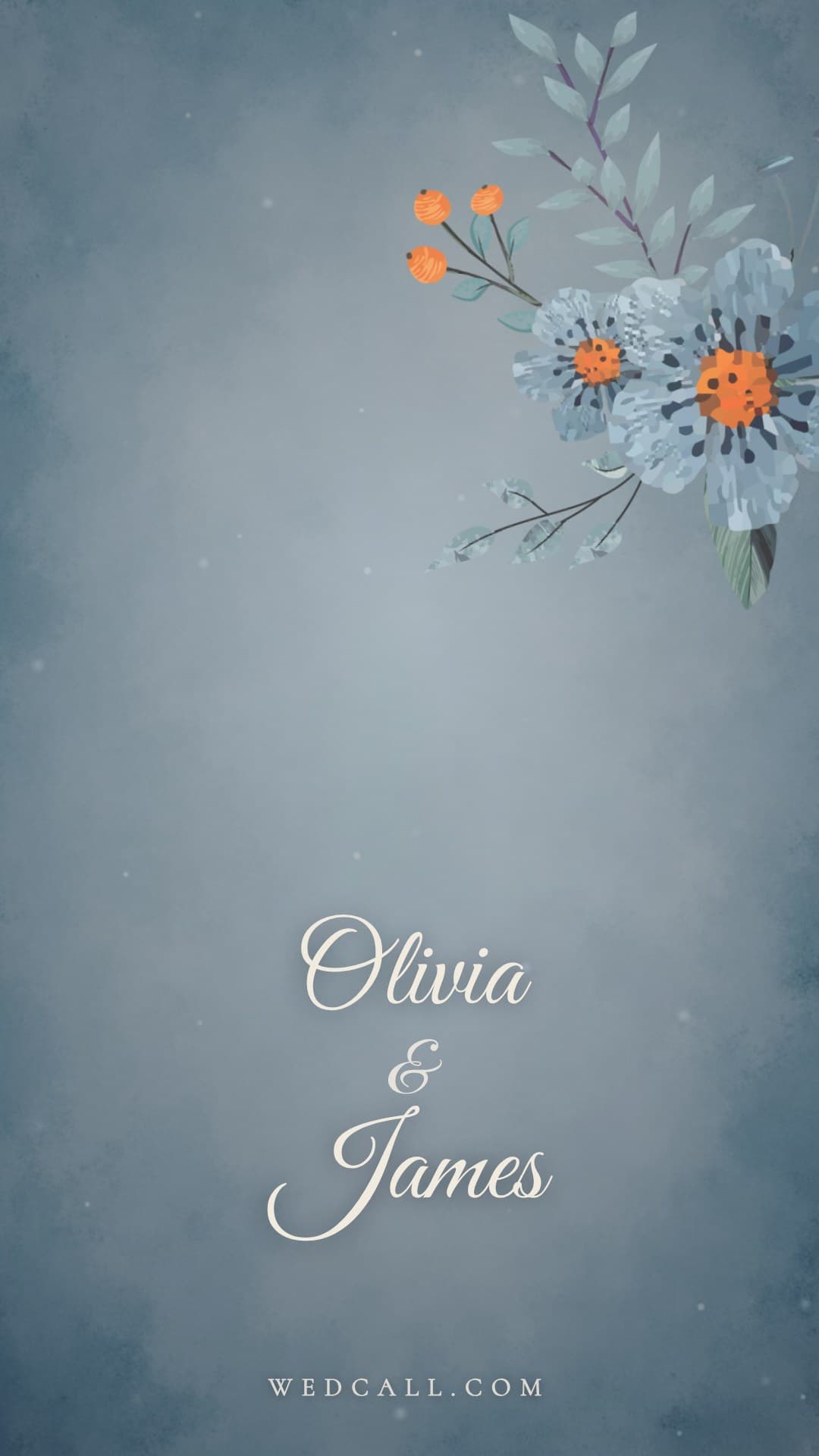Blue Watercolor invitation video template