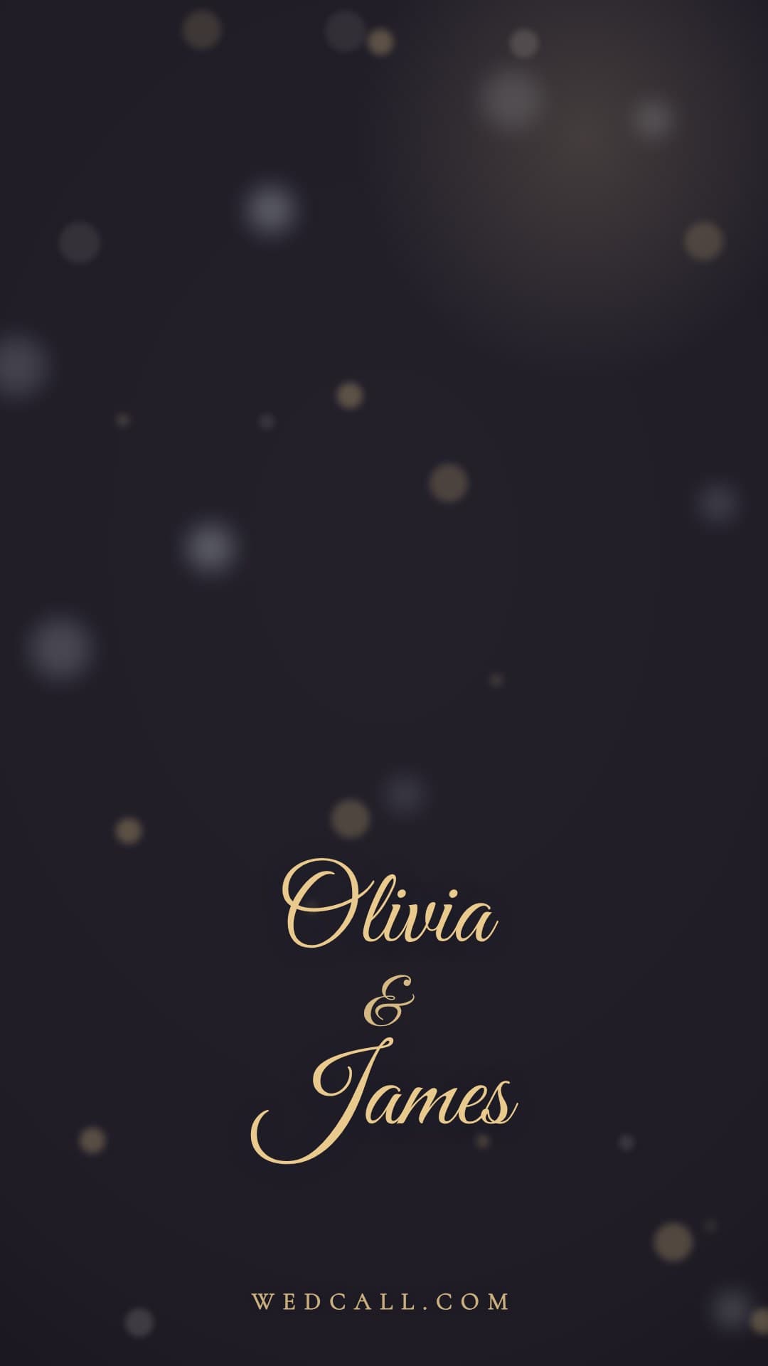 Golden Bokeh invitation video template