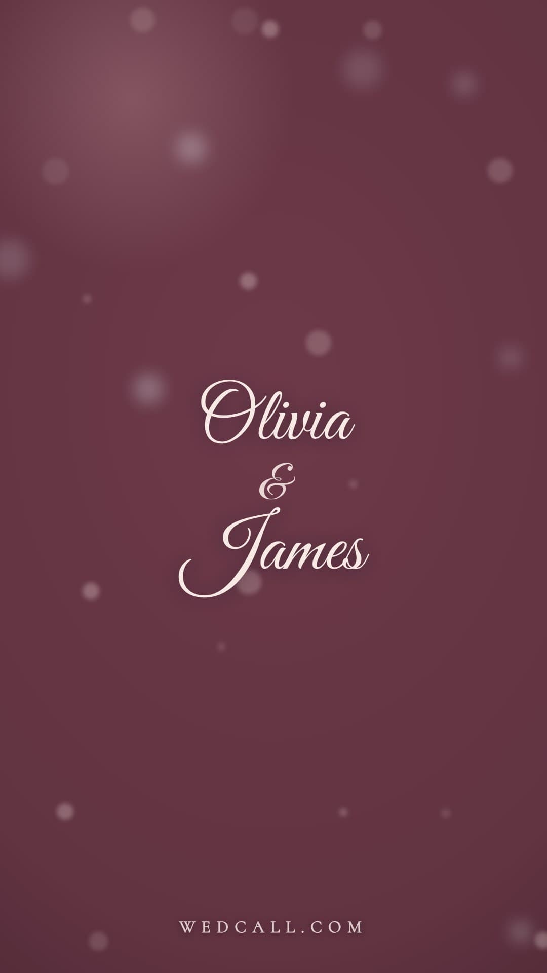 Rose Bokeh invitation video template