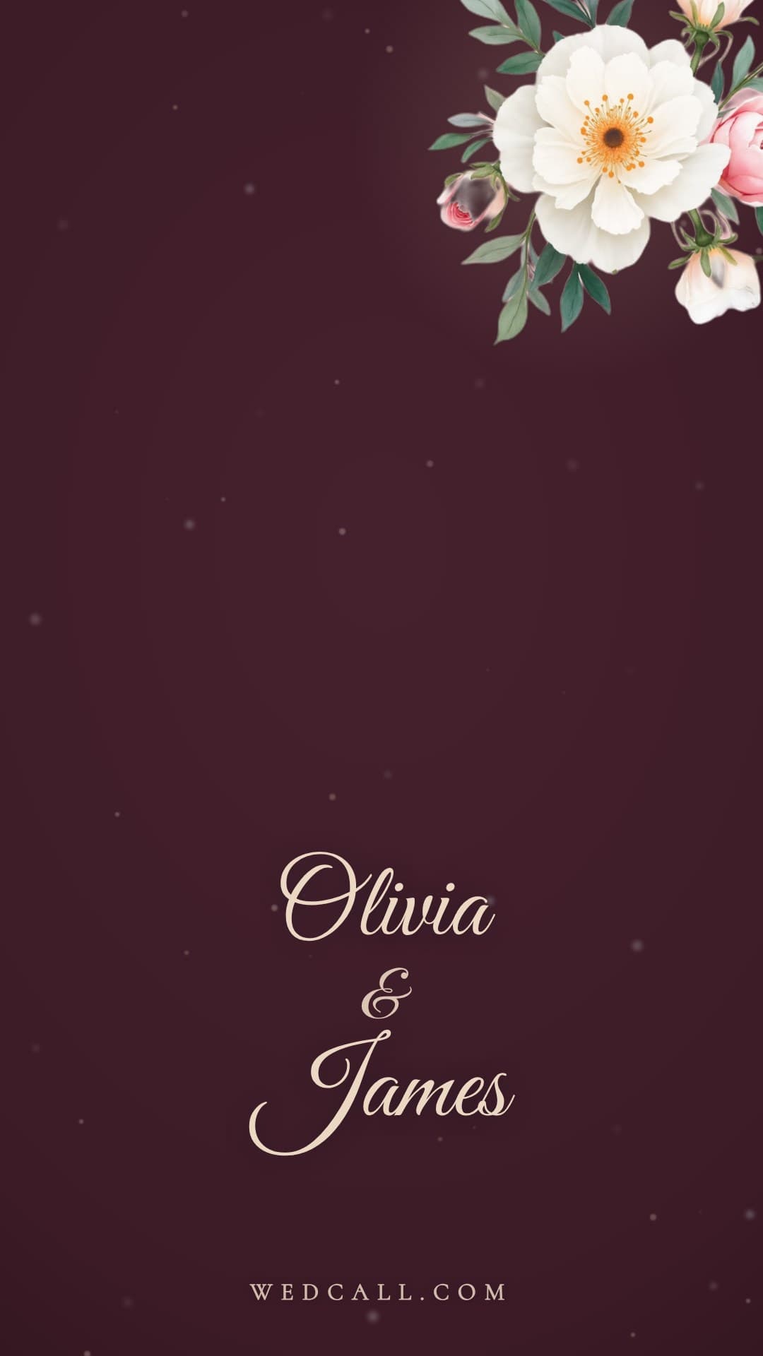 Burgundy Velvet invitation video template