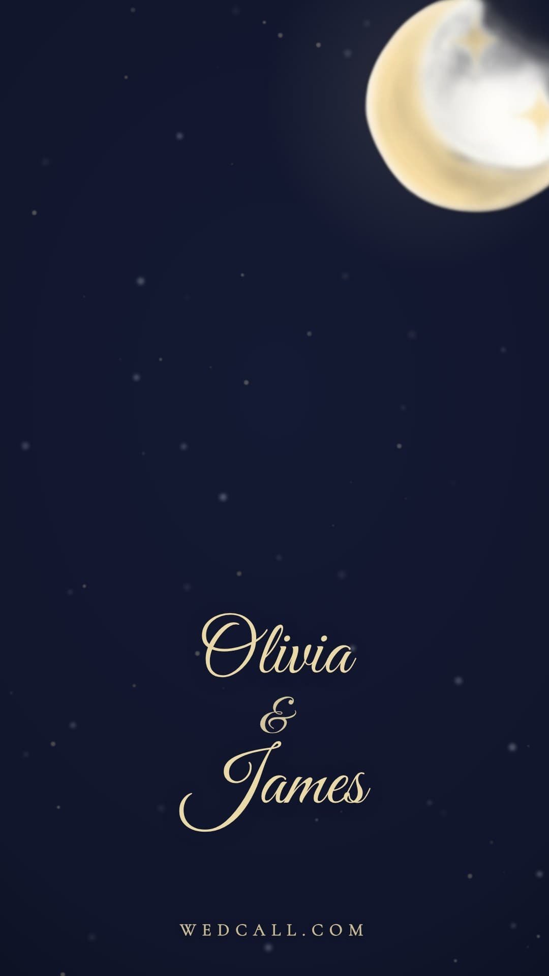 Celestial Navy invitation video template
