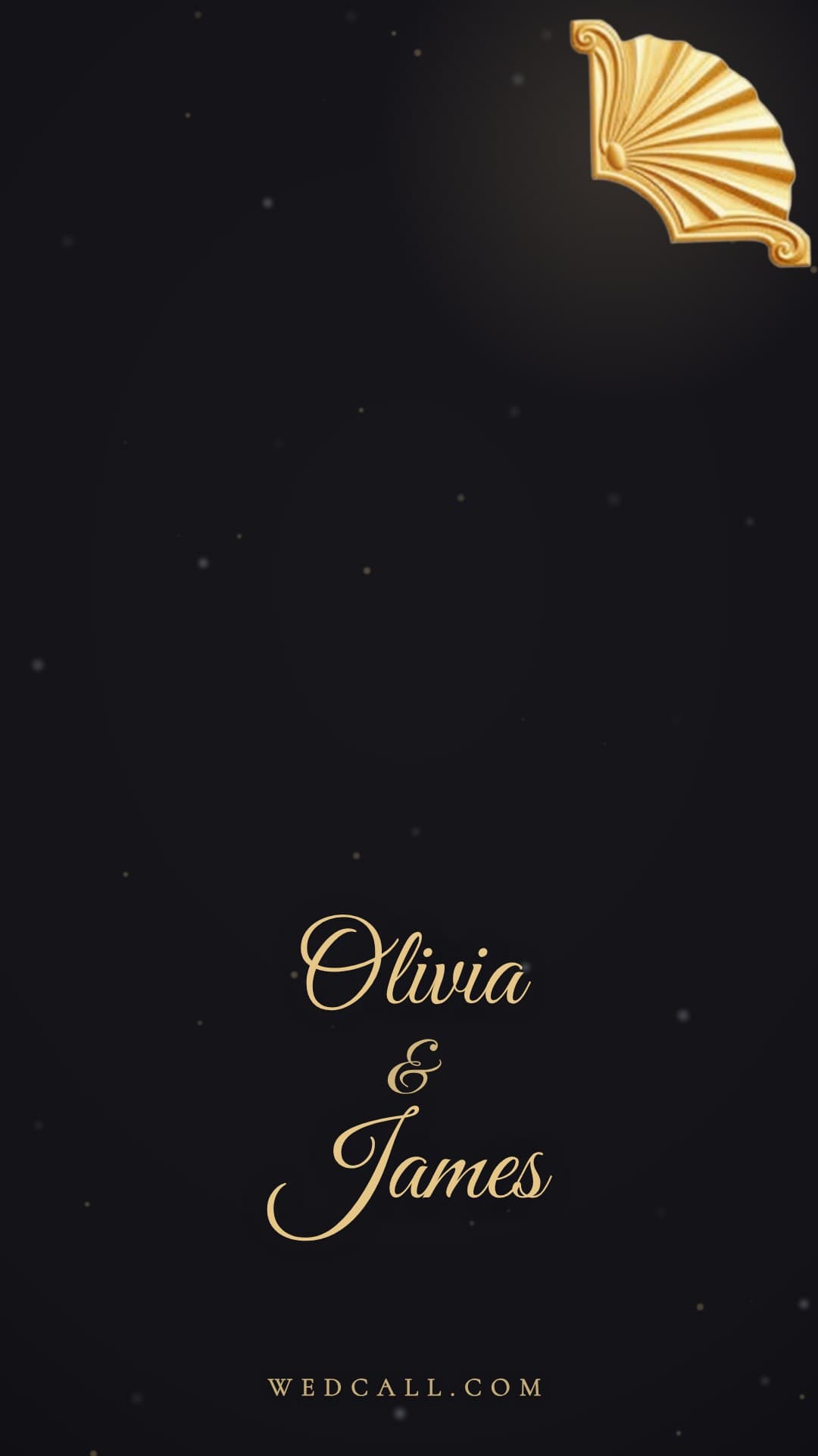 Art Deco Noir invitation video template