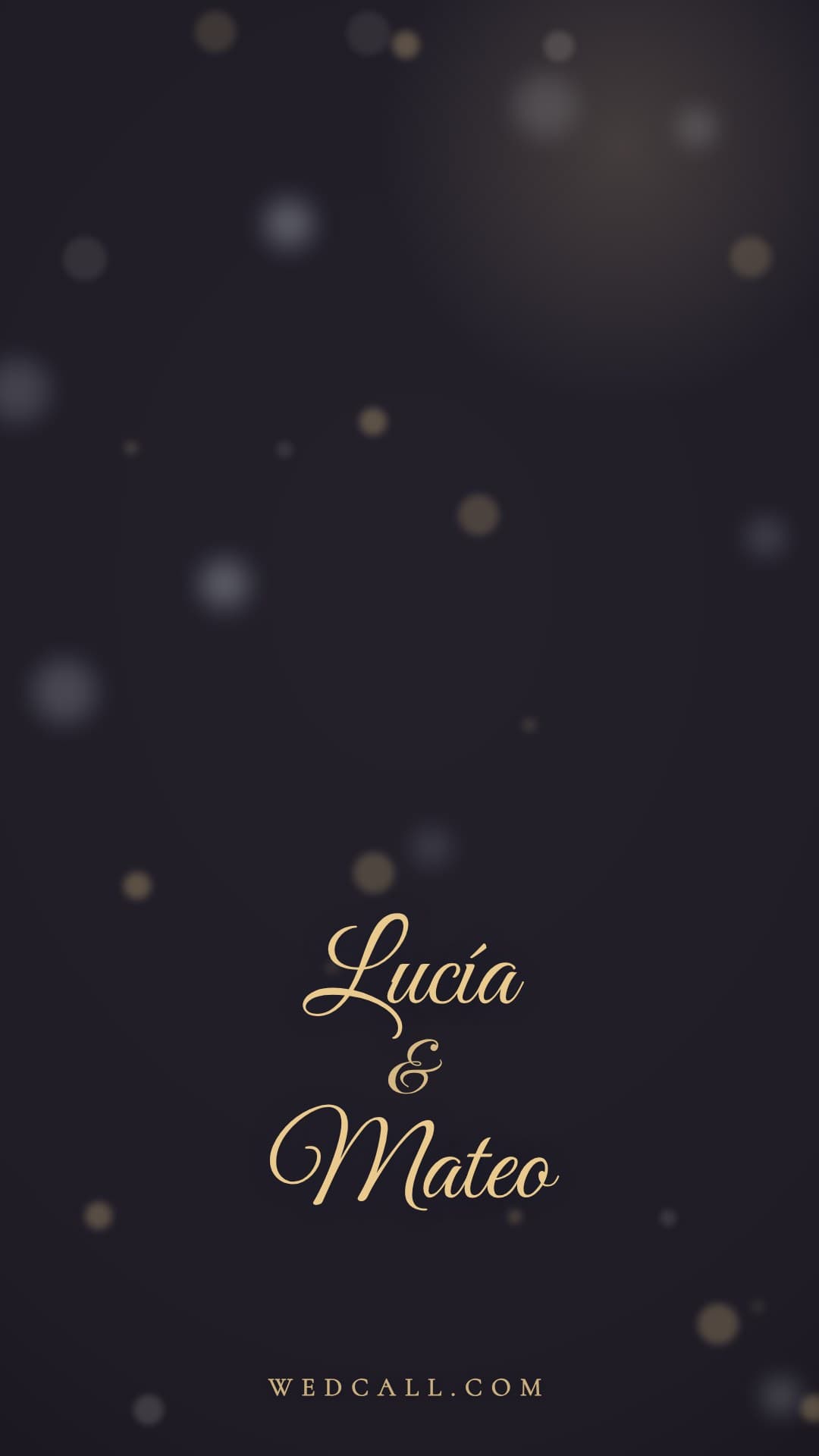 Plantilla de vídeo de invitación Golden Bokeh