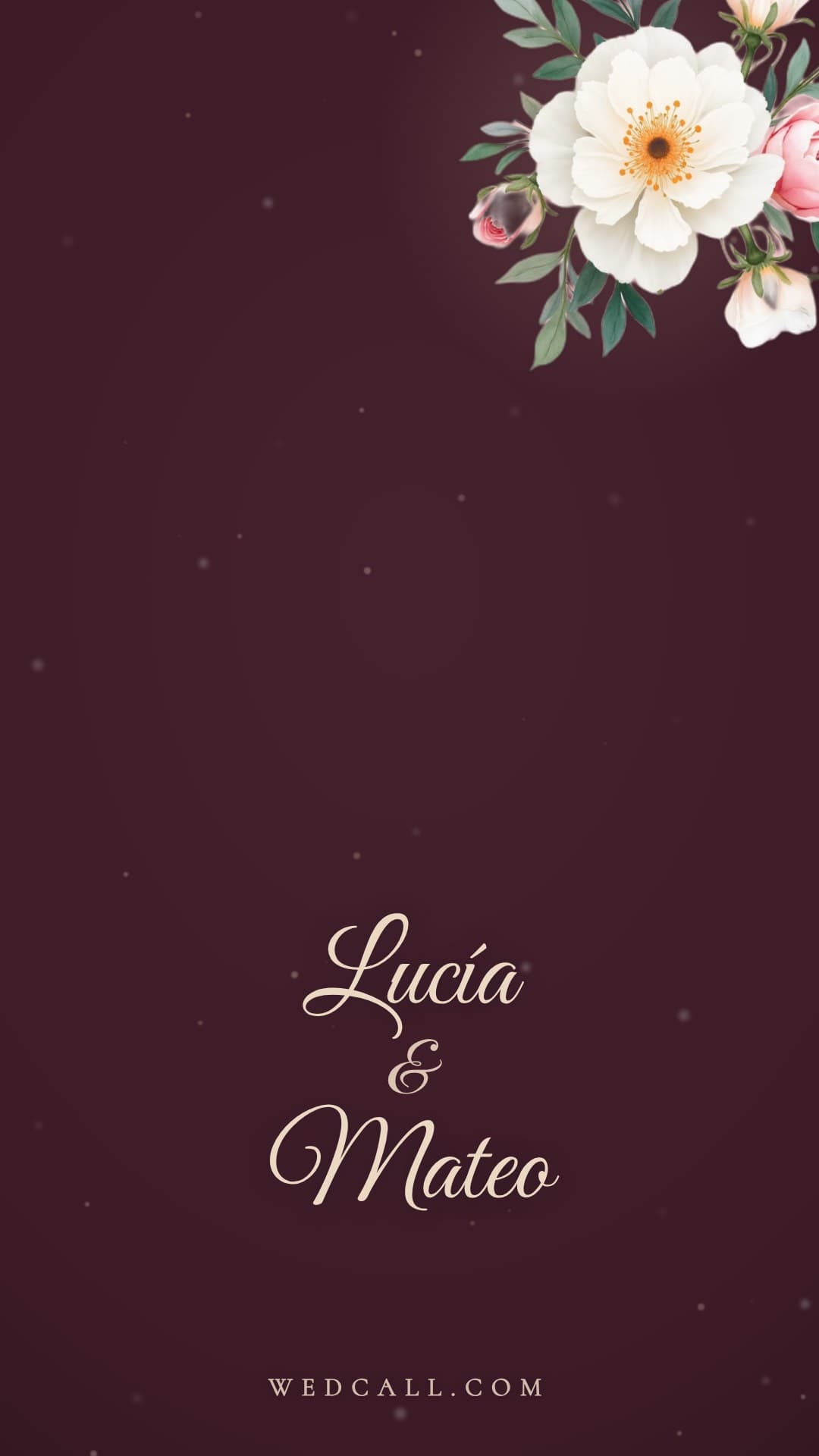 Plantilla de vídeo de invitación Burgundy Velvet