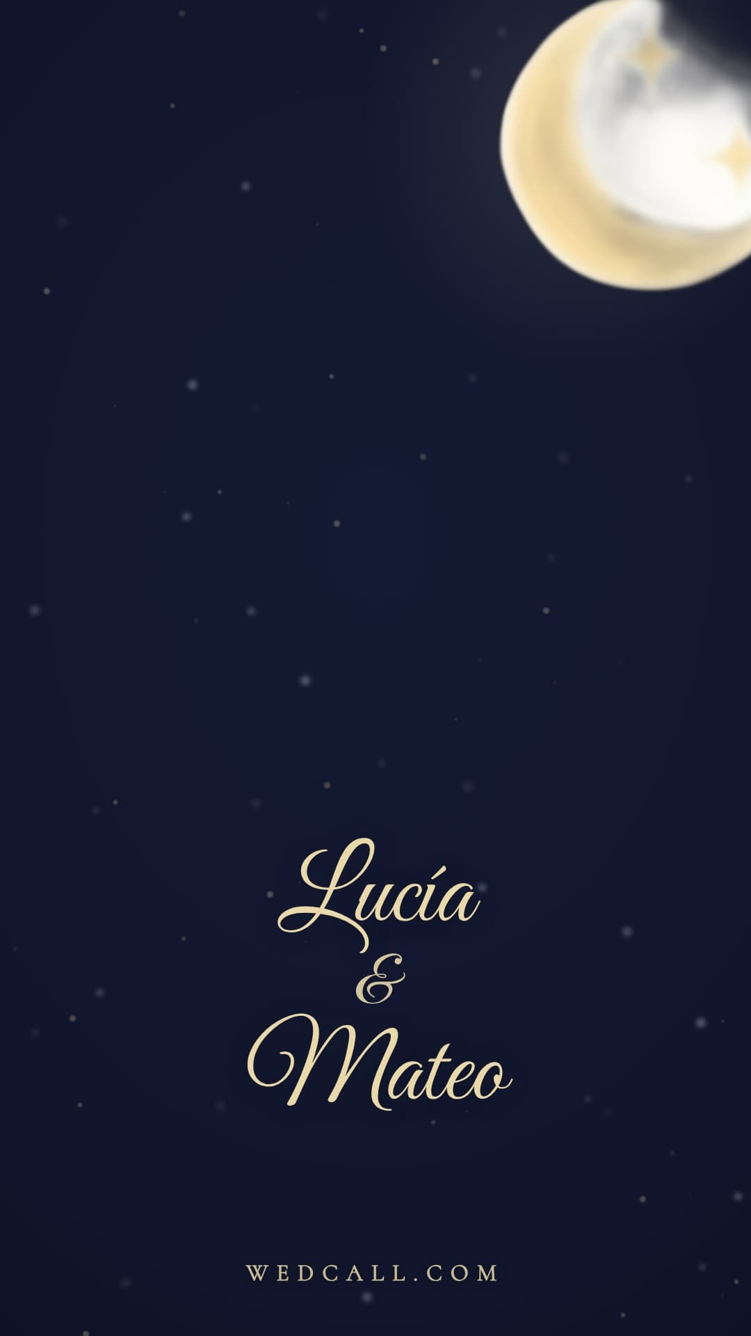 Plantilla de vídeo de invitación Celestial Navy