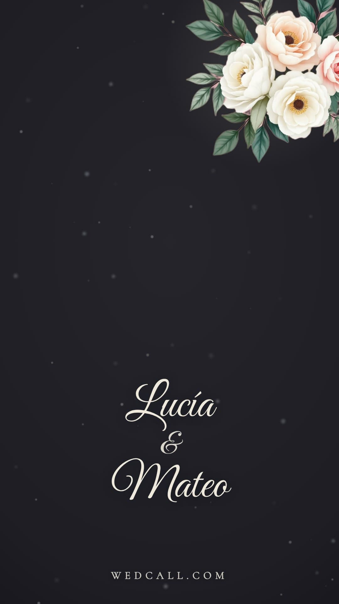 Plantilla de vídeo de invitación Ivory Noir