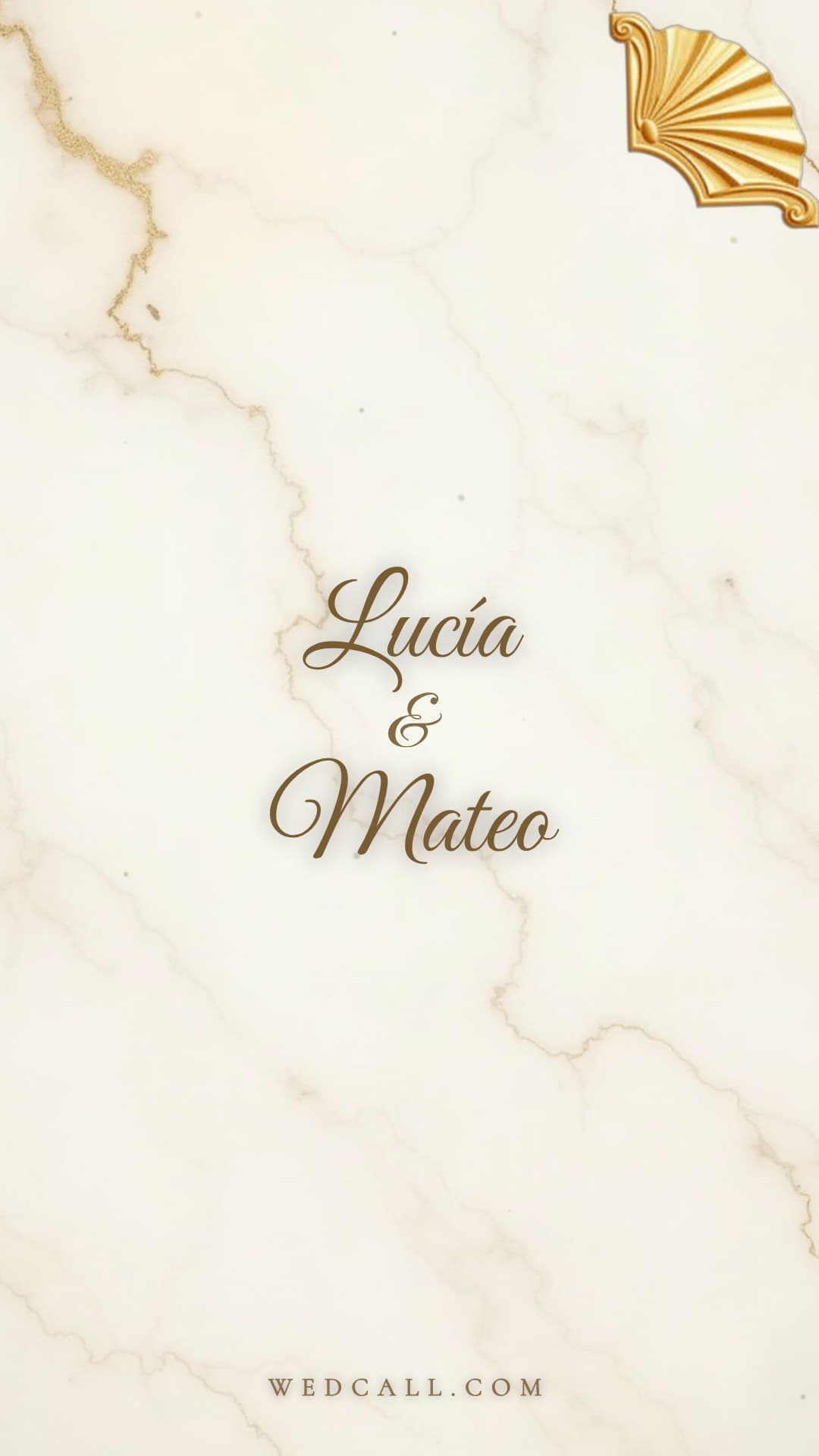 Plantilla de vídeo de invitación Marble & Gold