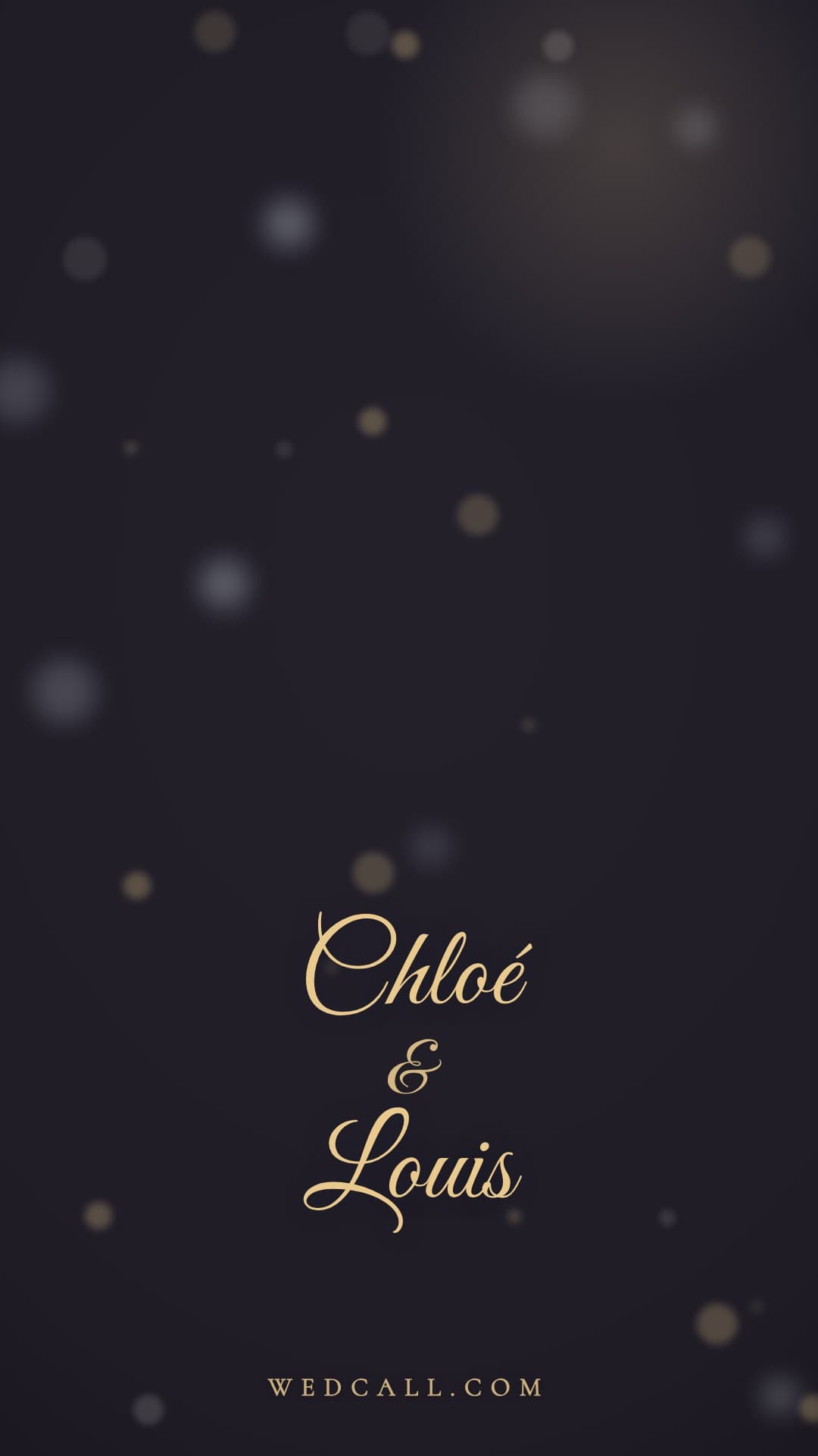 Modèle de vidéo d’invitation Golden Bokeh
