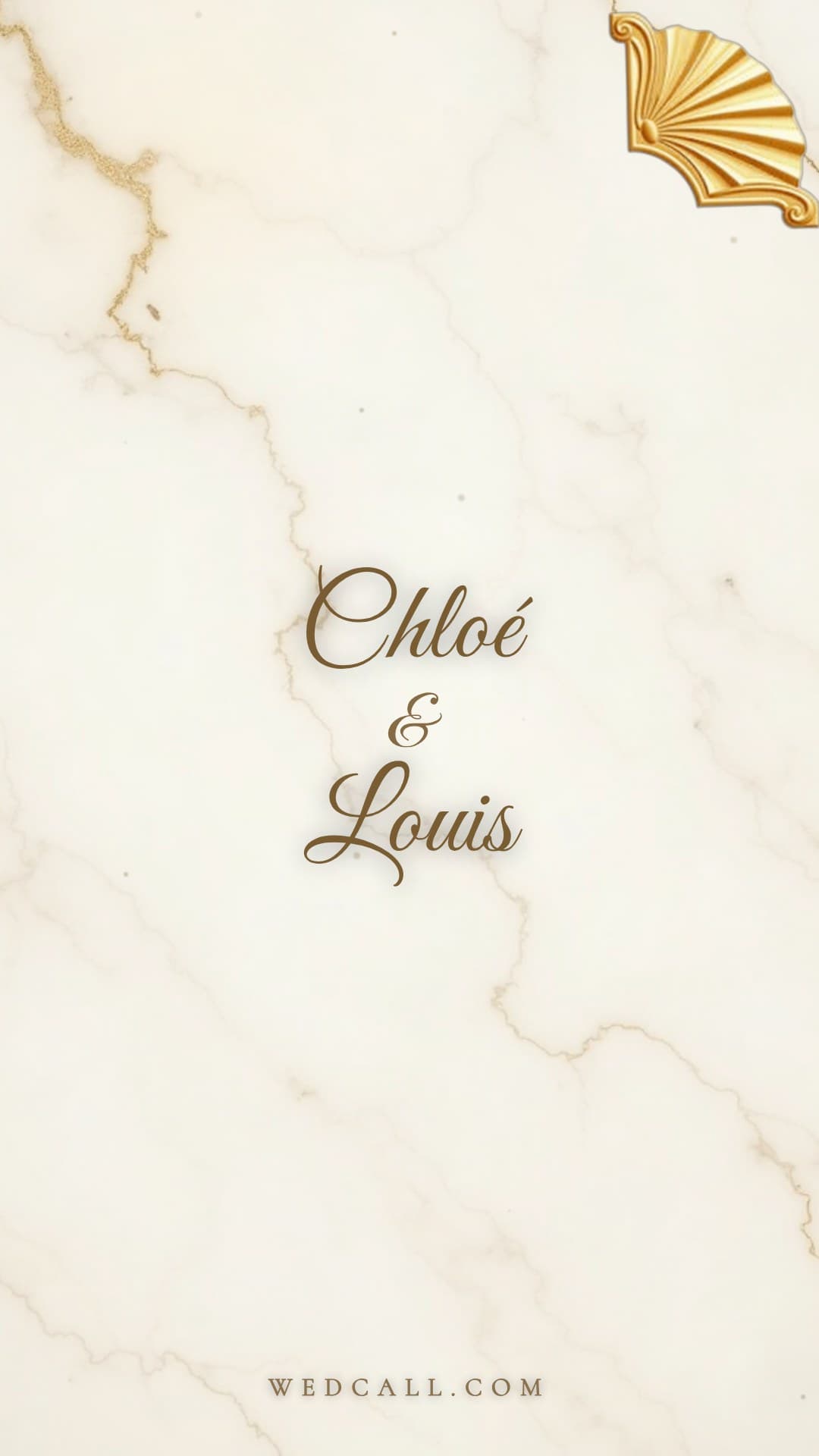 Modèle de vidéo d’invitation Marble & Gold